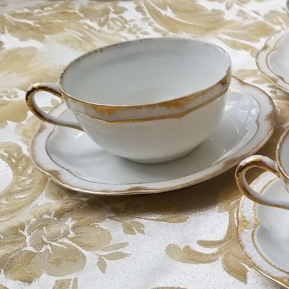 Haviland 4 Limoges Schleiger 213 Cups and Saucers - Picture 2 of 9